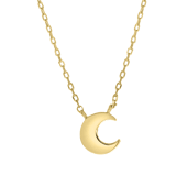 Kette & Anhänger, 925 Silber, vergoldet, Galaxis-Mond