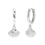 Zilveren oorbellen schelp