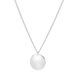 Zilveren ketting&hanger graveer disc voor dames