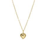 Goldfarbene Byoux Halskette mit Herz-Medaillon