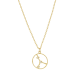 Bijoux goudkleurige ketting met hanger Sterrenbeeld Kreeft voor dames