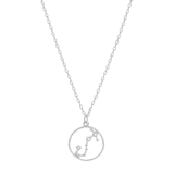 Bijoux zilverkleurige ketting met hanger sterrenbeeld Schorpioen voor dames