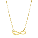 Bijoux goudkleurige ketting met hanger infinity voor dames