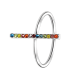 Bijoux zilverkleurige ring voor dames