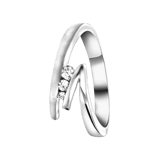 Zilveren ring mat/glans met zirkonia