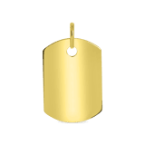 Dogtag-Anhänger, 375 Gold, Gravurplatte