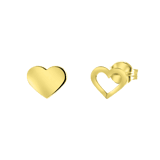 Ohrringe, 375 Gold, Herz, offen/flächig