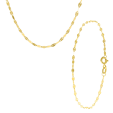 Set, Armband & Halskette, 375 Gold, Fantasiekette