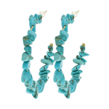 Goldfarbene Byoux Ohrringe mit blauen Steinen
