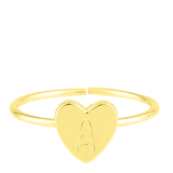 Ring Alphabet verstellbar vergoldet