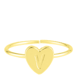 Ring Alphabet verstellbar vergoldet