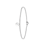 Gerecycled stainless steel armband bol/disc