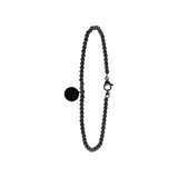 Gerecycled stainless steel armband black bol/disc