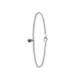 Armband aus Edelstahl, Kugel/rund, Bergkristall