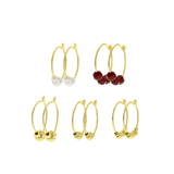 Bijoux goudkleurige oorbellen set voor dames