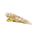 Transparente Haarspange mit goldfarbenen Details