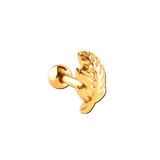 Helix-Piercing aus vergoldetem Edelstahl, Feder