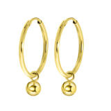 Ohrringe, 585 Gelbgold, Kugel