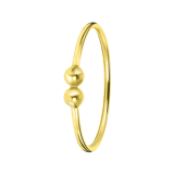 14 karaat geelgouden ring met 2 balletjes
