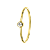 Ring aus 585 Gelbgold mit weißem Zirkonia