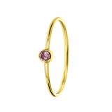 Ring aus 585 Gelbgold mit hellrosa Zirkonia