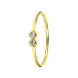 Ring, 585 Gelbgold, 2 Zirkonia