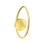 Ring, 585 Gelbgold, runder Anhänger