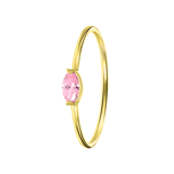 Ring, 585 Gelbgold, rosa Zirkonia, Marquise-Schliff