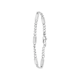 Gerecycled stainless steel armband gourmetschakel plaatjes