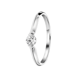 14 karaat witgouden ring lab grown diamant 0,20ct