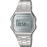 Casio Retro Digitaluhr silberfarben A168WEM-7EF