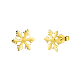 Ohrringe, 585 Gelbgold, Schneeflocke