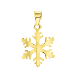 Anhänger, 585 Gelbgold, Schneeflocke