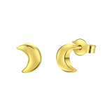 Ohrringe, 585 Gelbgold, Halbmond