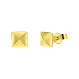 Ohrringe, 585 Gelbgold, Pyramide