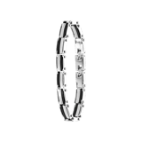 Jungenarmband, Edelstahl/schwarz