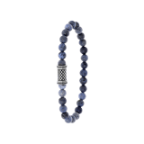 Stainless steel jongensarmband natuursteen dumortierite