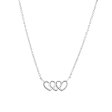 Halskette aus 925er Silber mit 3 kleinen Herzen