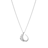 Zilveren ketting&hanger fantasie zirkonia