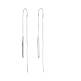 Durchzieher-Ohrringe, 925 Silber, Steg