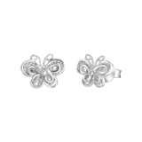 Kinderohrringe, 925 Silber, Schmetterling