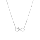 Kette & Anhänger, 925 Silber, Infinity/Herz, Zirkonia