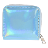 Blauwe portemonnee met glans
