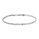 Gerecycleerd zilveren armband gourmetschakel.