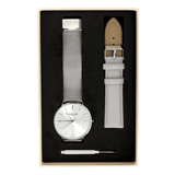 Donna Mae Cadeau Set Dames Horloge Zilverkleurig met gratis horlogeband