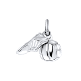 Anhänger, 925 Silber, Schuh & Ball