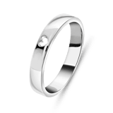 Zilveren ring met uitgesneden hart