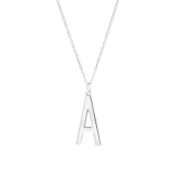 Zilveren ketting&hanger alfabet