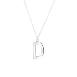 Zilveren ketting&hanger alfabet