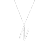 Halskette & Anhänger, 925 Silber, Alphabet